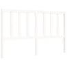 Solid Wood Bed Frame with Headboard - White 160x200 cm