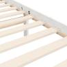 Solid Wood Bed Frame with Headboard - White 160x200 cm