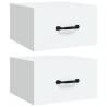 Wall-Mounted Bedside Cabinets - 2 pcs White 35x35x20 cm