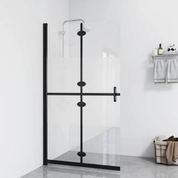 Foldable Walk-in Shower Wall 90x190 cm - Half Frosted Glass