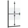 Foldable Walk-in Shower Wall 90x190 cm - Half Frosted Glass