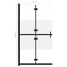 Foldable Walk-in Shower Wall 90x190 cm - Half Frosted Glass