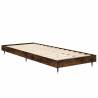 Smoked Oak Bed Frame 75x190 cm - Durable Engineered Wood