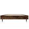 Smoked Oak Bed Frame 75x190 cm - Durable Engineered Wood