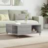 Elegant Grey Sonoma Coffee Table - 80x80 cm Engineered Wood