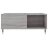 Elegant Grey Sonoma Coffee Table - 80x80 cm Engineered Wood