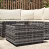 Square Garden Coffee Table Grey 50x50x30 cm Poly Rattan Colour grey Quantity in Package 1 