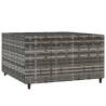 Square Garden Coffee Table Grey - 50x50cm Poly Rattan