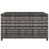 Square Garden Coffee Table Grey - 50x50cm Poly Rattan