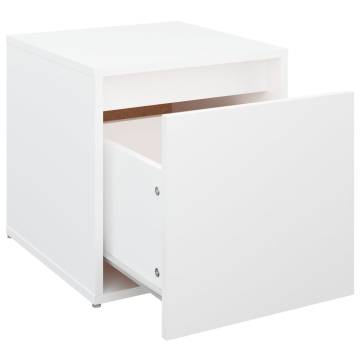 Box Drawer White 40.5x40x40 cm - Stylish Engineered Wood Storage