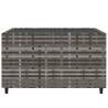 Square Garden Coffee Table Grey - 50x50cm Poly Rattan