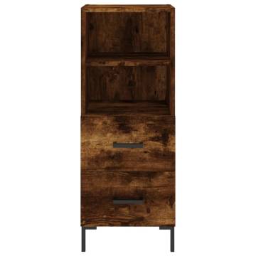 Stylish Highboard in Smoked Oak - 34.5x34x180 cm