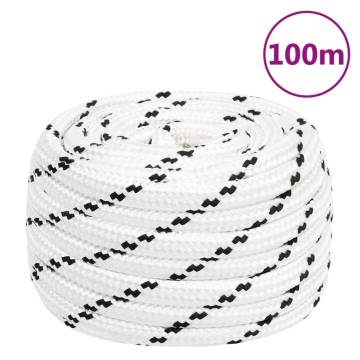 Work Rope White 18mm 100m Polyester - Durable & Versatile