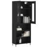 Stylish Black Highboard - 69.5x34x180 cm Engineered Wood