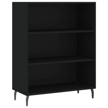 Stylish Black Highboard - 69.5x34x180 cm Engineered Wood