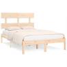 Solid Wood Bed Frame 140x190 cm - Timeless Design & Sturdy