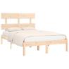 Solid Wood Bed Frame 140x190 cm - Timeless Design & Sturdy