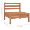 4 Piece Garden Lounge Set - Solid Pinewood Honey Brown