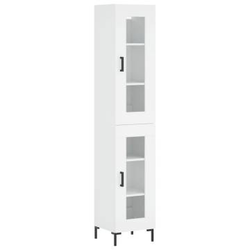 Highboard White 34.5x34x180 cm - Stylish Storage Solution