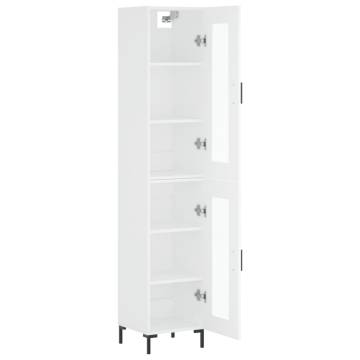 Highboard White 34.5x34x180 cm - Stylish Storage Solution