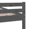 Grey Solid Wood Bed Frame 100x200 cm | Stylish & Sturdy