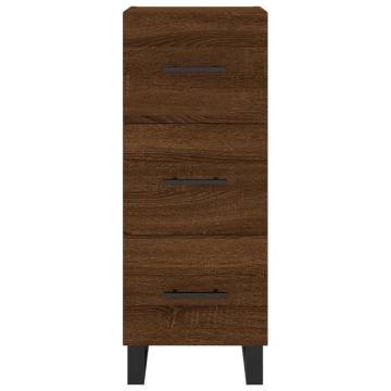 Elegant Highboard in Brown Oak - 34.5x34x180 cm | HipoMarket