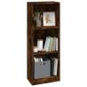 3-Tier Book Cabinet Smoked Oak - Stylish & Practical Storage