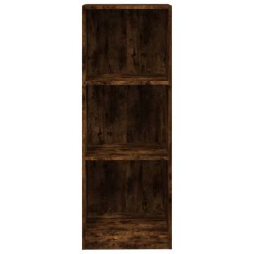 3-Tier Book Cabinet Smoked Oak - Stylish & Practical Storage