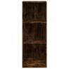 3-Tier Book Cabinet Smoked Oak - Stylish & Practical Storage