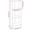 3-Tier Book Cabinet Smoked Oak - Stylish & Practical Storage