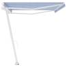 Freestanding Manual Retractable Awning 500x300 cm - Blue/White