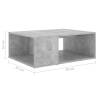 Modern Coffee Table Concrete Grey 90x67x33 cm | HipoMarket