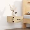 Stylish Wall-Mounted Bedside Cabinet - Sonoma Oak