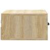 Stylish Wall-Mounted Bedside Cabinet - Sonoma Oak