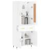 Stylish Highboard High Gloss White - Ample Storage & Elegance