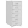 Mobile File Cabinet Grey 28x41x69 cm Metal Colour grey Quantity in Package 1 Model 6 drawers 