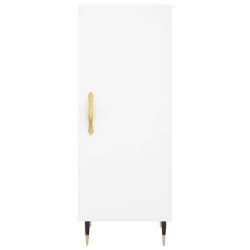 Stylish Highboard White 34.5x34x180 cm Engineered Wood