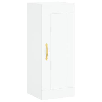 Stylish Highboard White 34.5x34x180 cm Engineered Wood