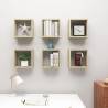 Wall Cube Shelves Set - 6 pcs Sonoma Oak | Stylish Storage