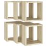 Wall Cube Shelves Set - 6 pcs Sonoma Oak | Stylish Storage