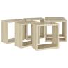 Wall Cube Shelves Set - 6 pcs Sonoma Oak | Stylish Storage