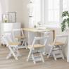  Dining Chairs Foldable 4 pcs Corona White Solid Wood Pine Colour white Quantity in Package 1 