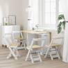 Foldable Dining Chairs Set - 4 pcs Corona White Pine