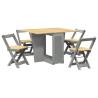 5 Piece Butterfly Dining Set - Corona Grey Pinewood