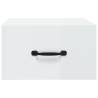 Wall-mounted Bedside Cabinet - High Gloss White - 35x35 cm