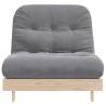 Futon Sofa Bed with Mattress - Solid Pine Wood 80x206 cm