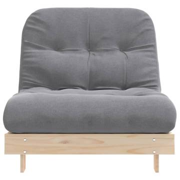 Futon Sofa Bed with Mattress - Solid Pine Wood | Hipo Market