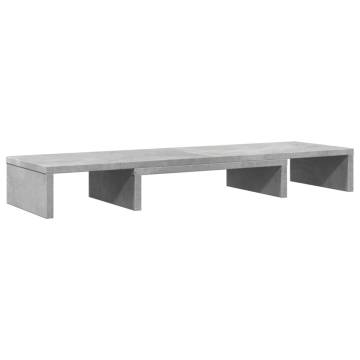 Adjustable Concrete Grey Monitor Stand Riser | HipoMarket