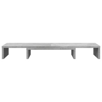 Adjustable Concrete Grey Monitor Stand Riser | HipoMarket