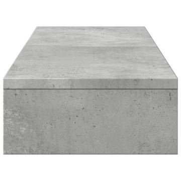 Adjustable Concrete Grey Monitor Stand Riser | HipoMarket